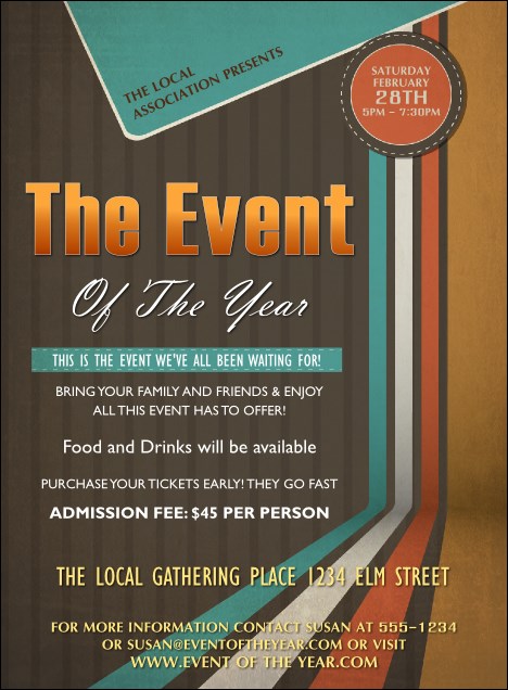 All Purpose Retro Invitation Product Front