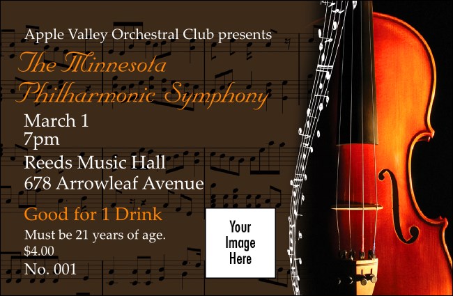 Symphony Drink Ticket Product Front
