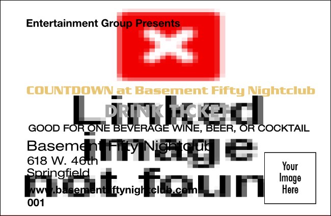 Diamond Dog Drink Ticket Product Front