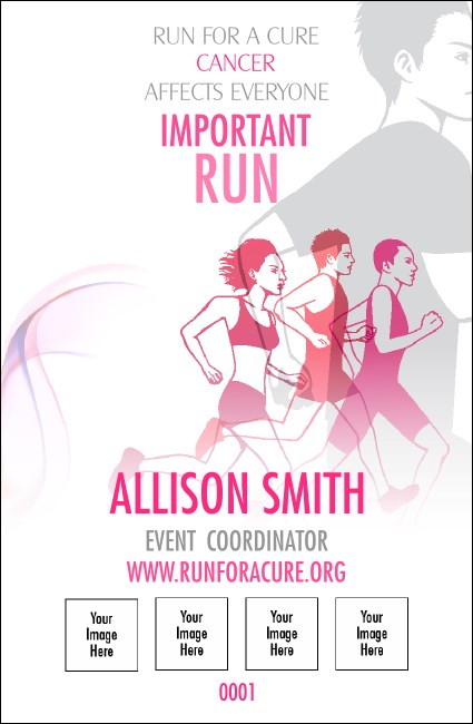 Run for a Cause Pink Drink Ticket Product Front