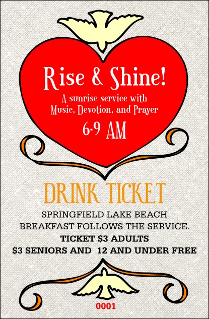Big Heart Drink Ticket Product Front