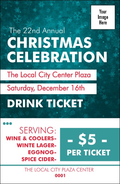 Holiday Snowflake Drink Ticket