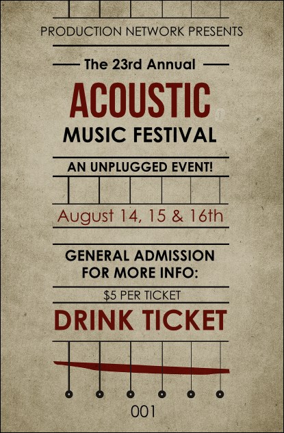 Acoustic Strings Drink Ticket