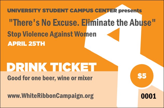White Ribbon Photo Drink Ticket