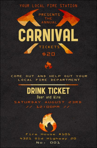 Fire Department Drink Ticket Product Front
