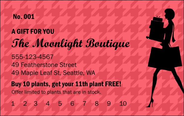 Shopping Loyalty Card
