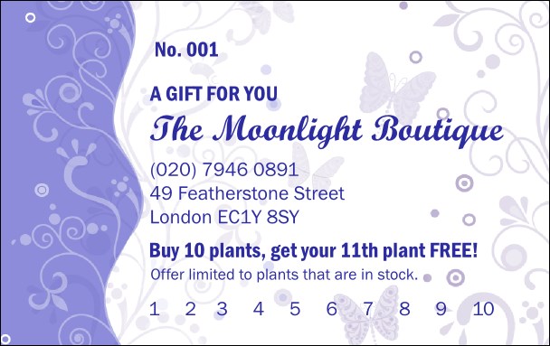 Boutique Loyalty Card