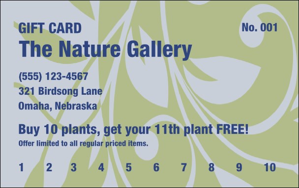 Electric Garden Loyalty Card