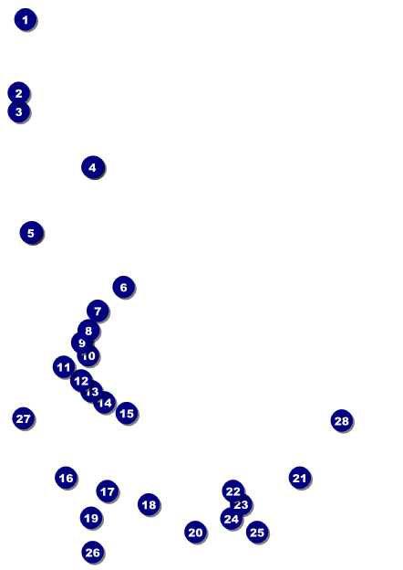 Holiday Ornament Postcard Front Field Markers