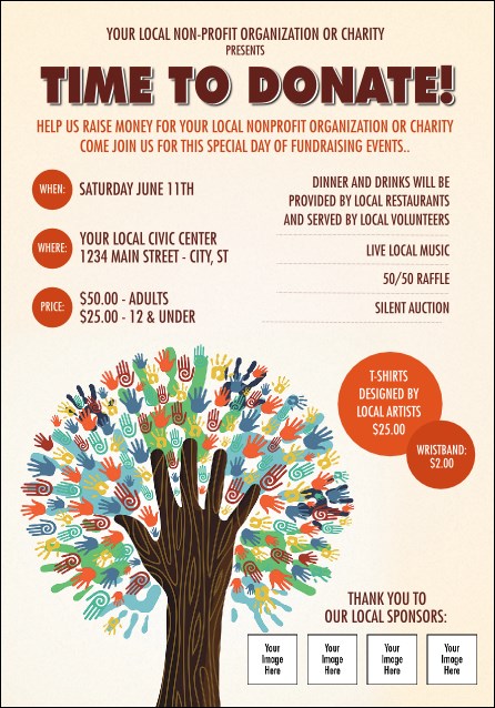Fundraiser Tree Postcard Product Front