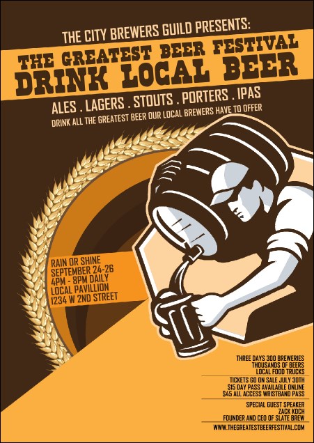 Beer Festival Artisan Postcard Product Front