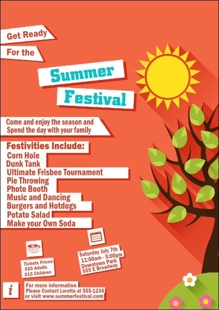 Summer Cut Paper Postcard Product Front