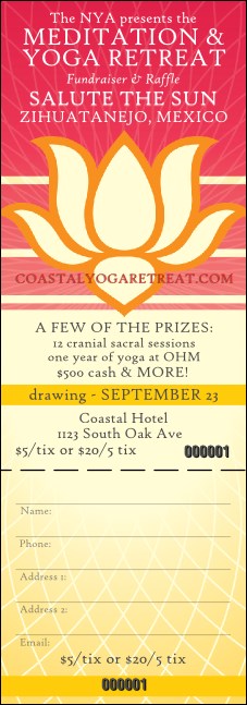 Lotus Flower Raffle Ticket Product Front