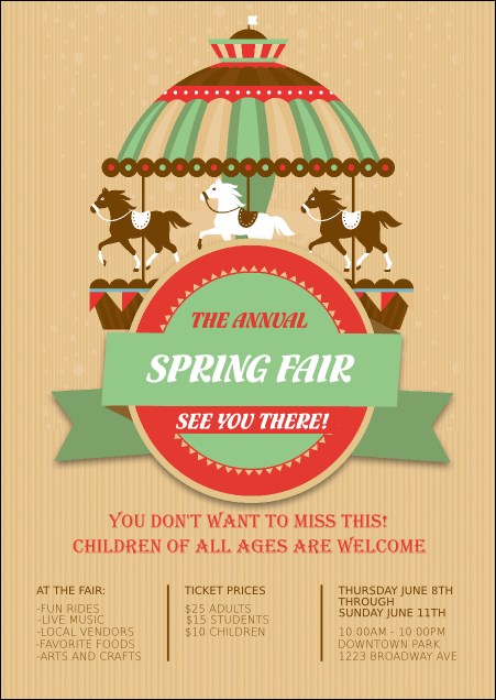 Merry Go Round Postcard Product Front
