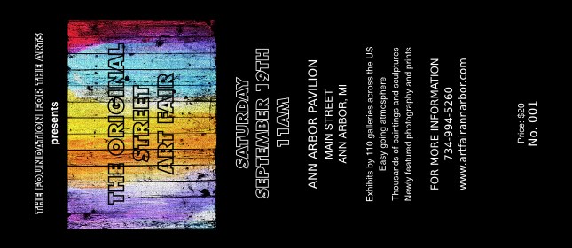 Art Fair VIP Pass Product Front