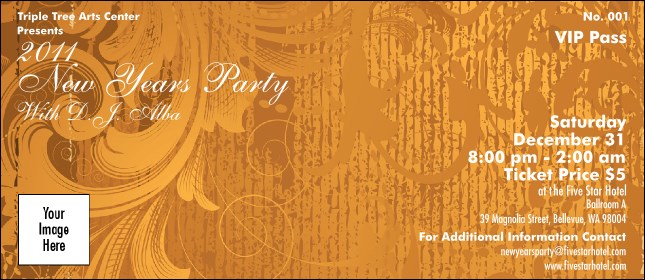 Year Classic Yellow VIP Pass Product Front