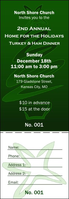Christmas Tree Raffle Ticket 001 Product Front