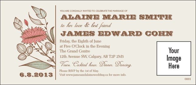 Wedding Flower Motif VIP Pass Product Front