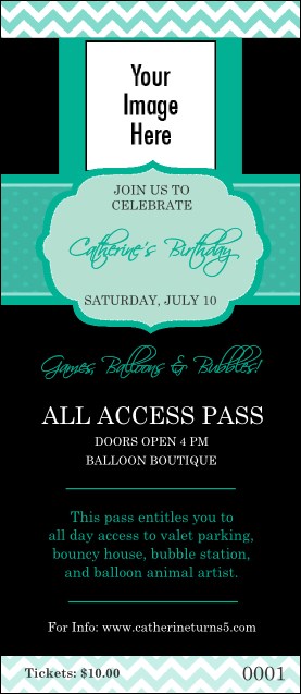Happy Birthday Chevron VIP Pass Product Front