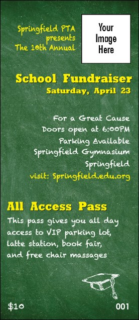 Education Chalk Board VIP Pass Product Front
