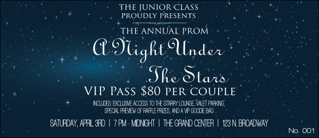 Star Theme VIP Pass Product Front