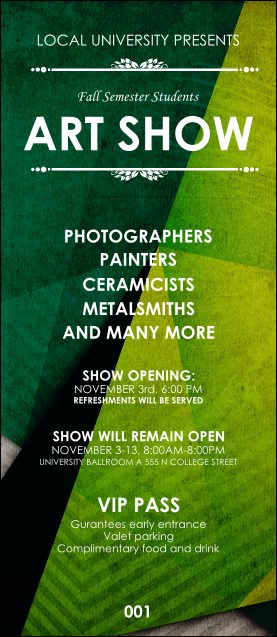 Abstract VIP Pass Product Front