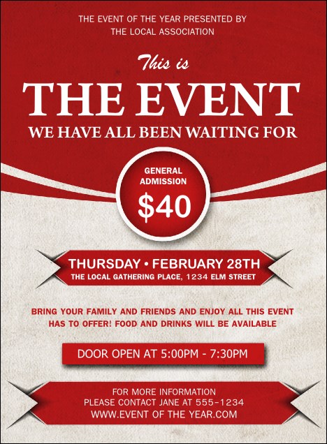Red Invitation Product Front