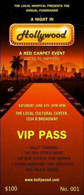 Hollywood Skyline VIP Pass Product Front