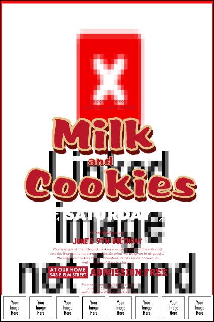 Milk & Cookies Logo Poster Product Front