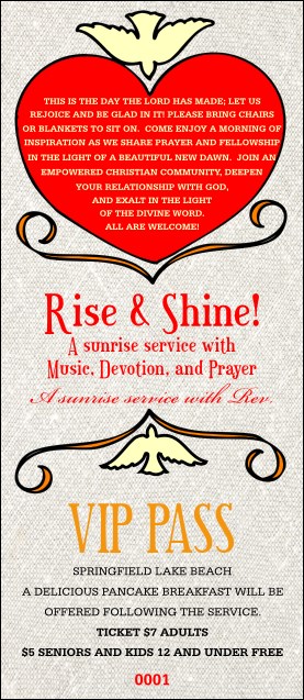 Religious Big Heart VIP Pass Product Front