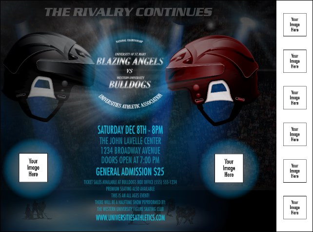 Hockey Faceoff Logo Flyer Product Front