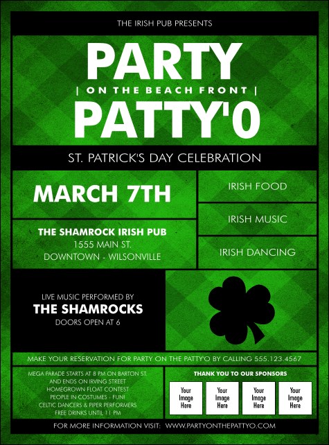 St. Patrick's Day Plaid Flyer