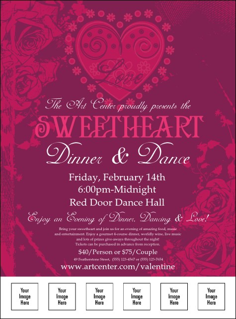 Valentine Heart Logo Flyer Product Front