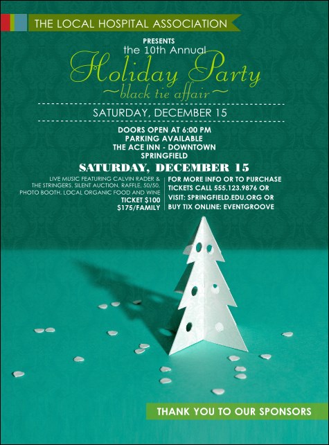 Paper Christmas Tree Flyer Product Front