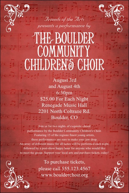 Choral Poster Product Front