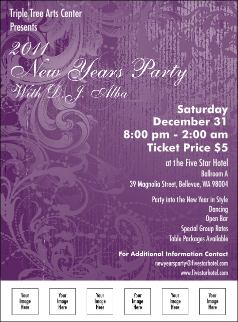 Year Classic Purple Flyer Product Front