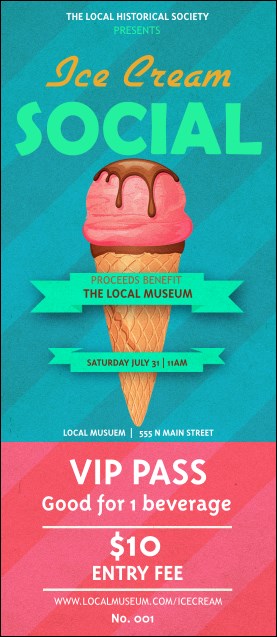 Ice Cream Social VIP Pass Product Front