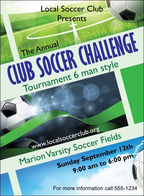 Soccer Ribbon Invitation Product Front