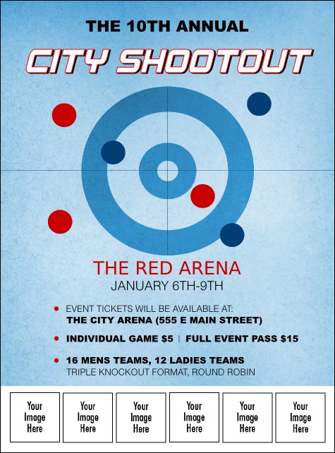 Curling Logo Flyer Product Front