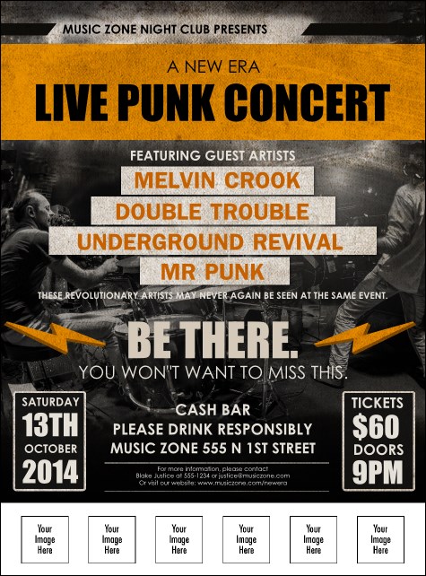 Punk Rock Logo Flyer Product Front