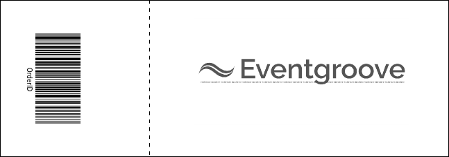 All Purpose Geometric Black and White Event Ticket Product Back