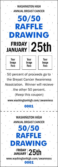 Dots 50/50 Blue Raffle Ticket