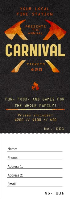 Fire Department Raffle Ticket