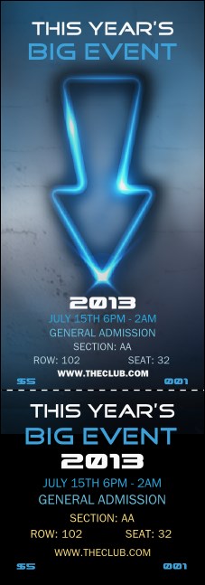 Night Club Neon Reserved  Event Ticket Product Front
