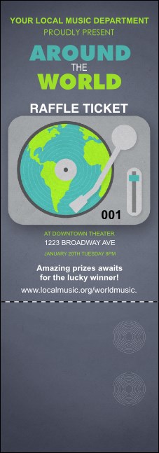World Music Raffle Ticket Product Front