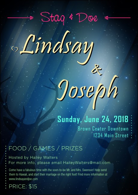 Stag and Doe Postcard Product Front