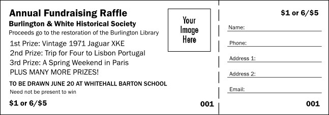 B&W Logo Raffle Ticket 001 Product Front