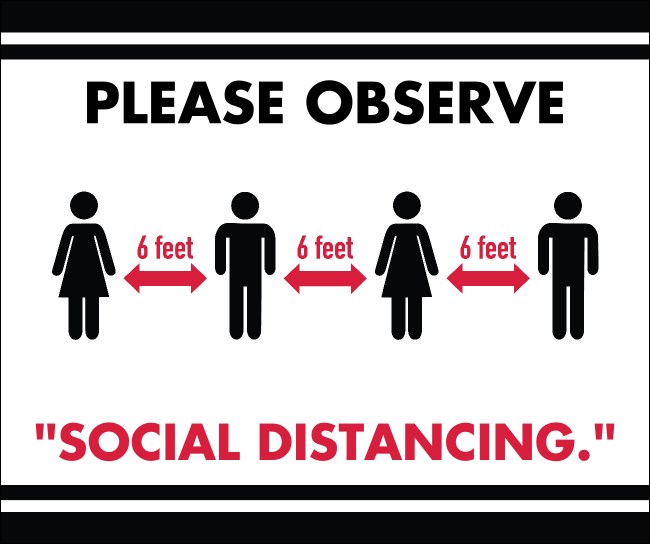 Social distancing Poster Product Front