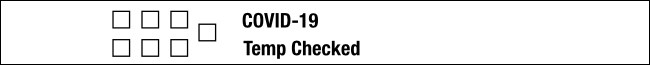 Pre-Screened Wristband - Check Boxes Product Front