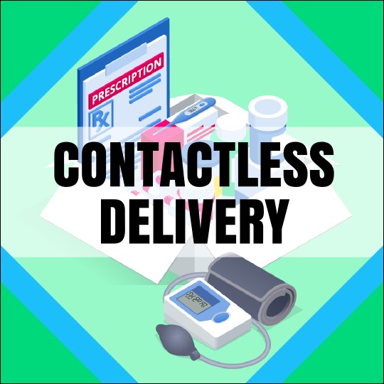 3" x 3" Pharmacy Delivery Sticker Product Front